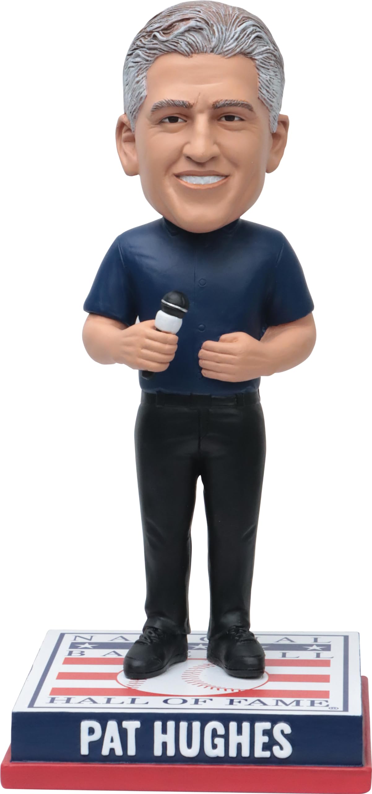 Pat Hughes Chicago Baseball Hall of Fame Bobblehead Baseball