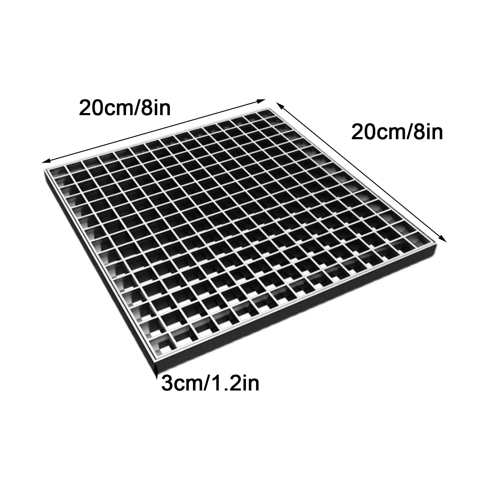 Schachtabdeckung Rund, Lichtschachtabdeckung, Rost- Und Alterungsschutz, Geeignet für Wasserstraßen, Innenhöfe, Garagen(20x20x3cm/8x8x1.2in)
