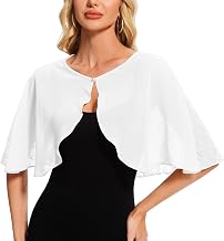 Women's Chiffon Shrug Lace Cardigan Transparent Open Front Jacket Chic and Elegant Lightweight Short Vest for Wedding Dresses