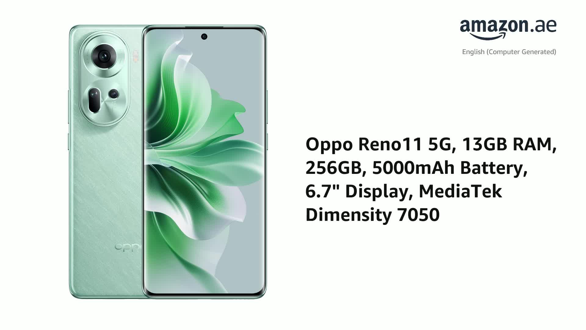 【限定値下げ】OPPO Reno11 5G 12GB/256GB OPPO Reno11 5G 256GB 12GB Wave Green - UAE VERSION: Buy Online at