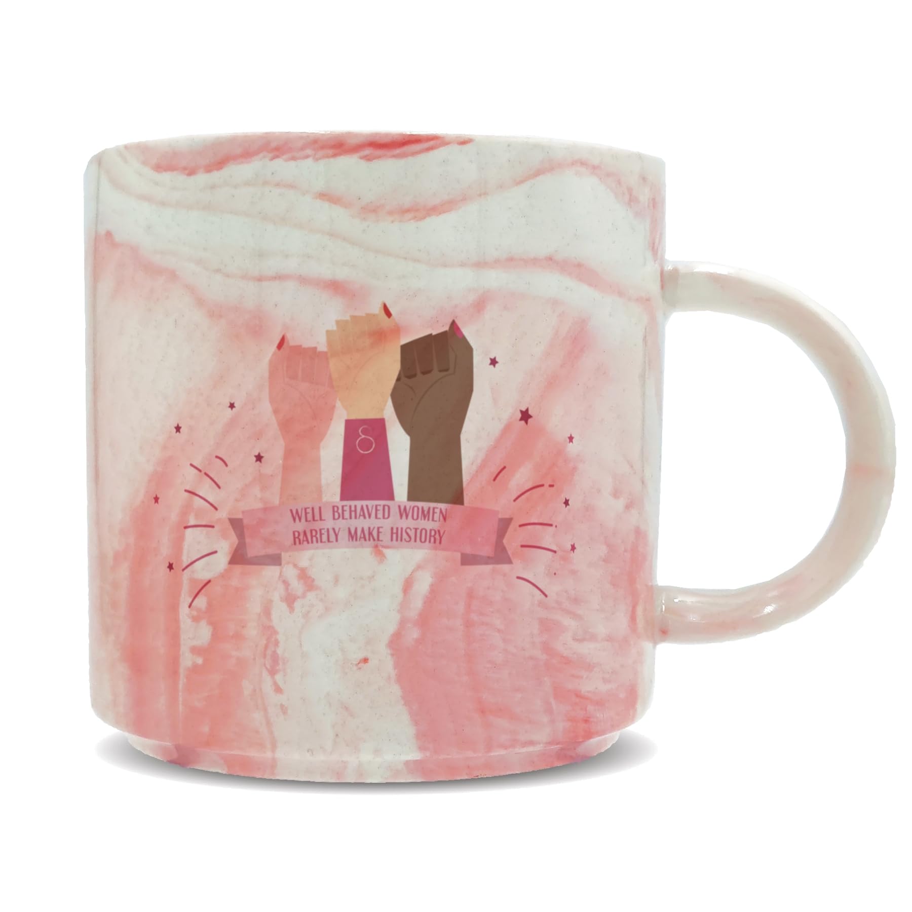 Hippowarehouse Well Behaved Women Rarely Make History Printed Mug Various Colour Options Ceramic Cup Kitchenware 11oz