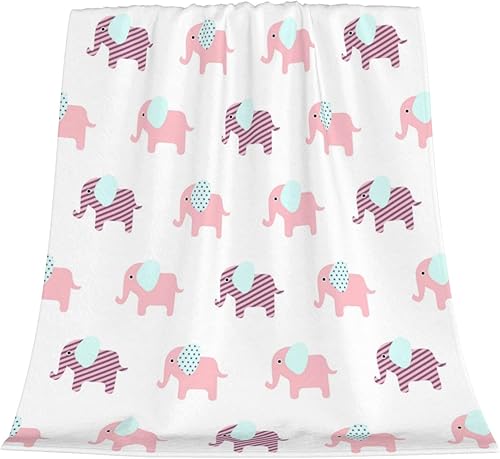 Miniatura 5 de Manta de elefante para mujer, suave manta de forro polar de verano, lavable, manta ligera de viaje para sofá, cama, sofá para todas las estaciones,