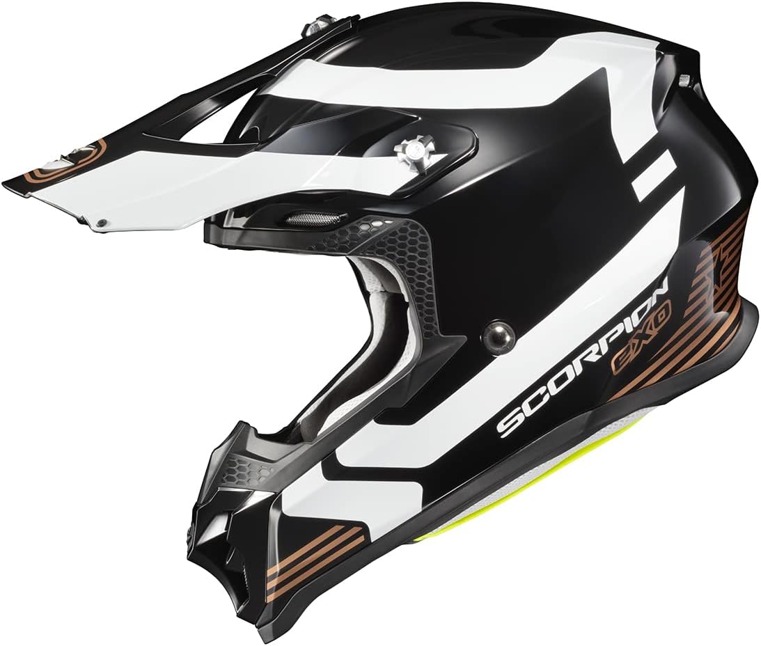 ScorpionEXO VX-16 Format Dual Off-Road Dirt MX Motocross Racing Adult Full Race Helmet with Visor Dot Approved Gloss Gold-XL