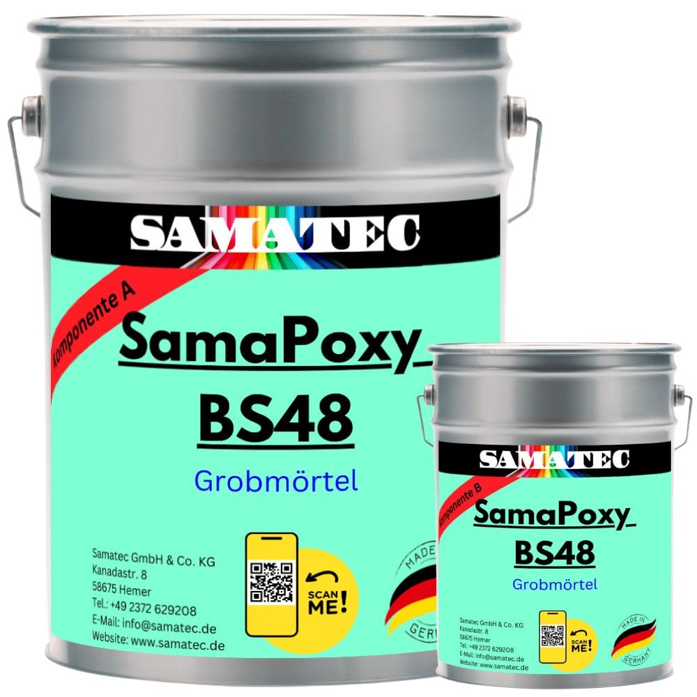 BS48 - Stucco per malta grossa per fughe/fori/crepe, difetti nel suolo, resina epossidica 2K (10 kg)