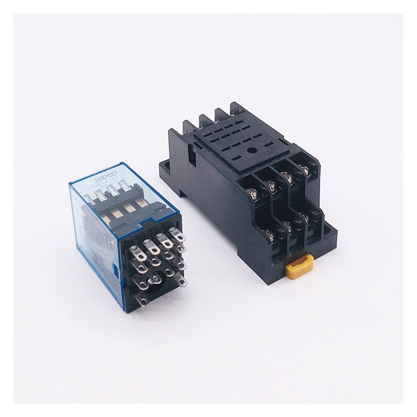 Relé de 14 pines MY4NJ 12V 4DPDT interruptor electromagnético con base zócalo PYF14A