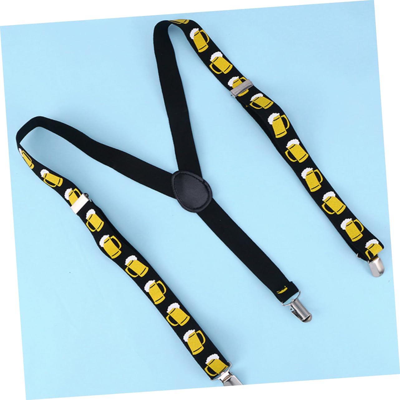 SAFIGLE Fashionable Beer Print Suspenders Overalls Strap Shoulder Girdle for Parties Dressing