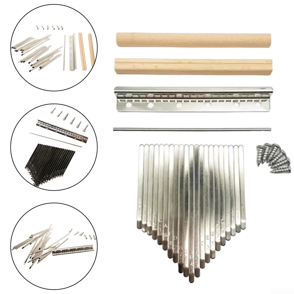 Kalimba Parts Daumenklavier mit 21 Tönen, Ersatz mit Tasten, Steg-Stimmzubehör, 21-Tasten-DIY-Kit