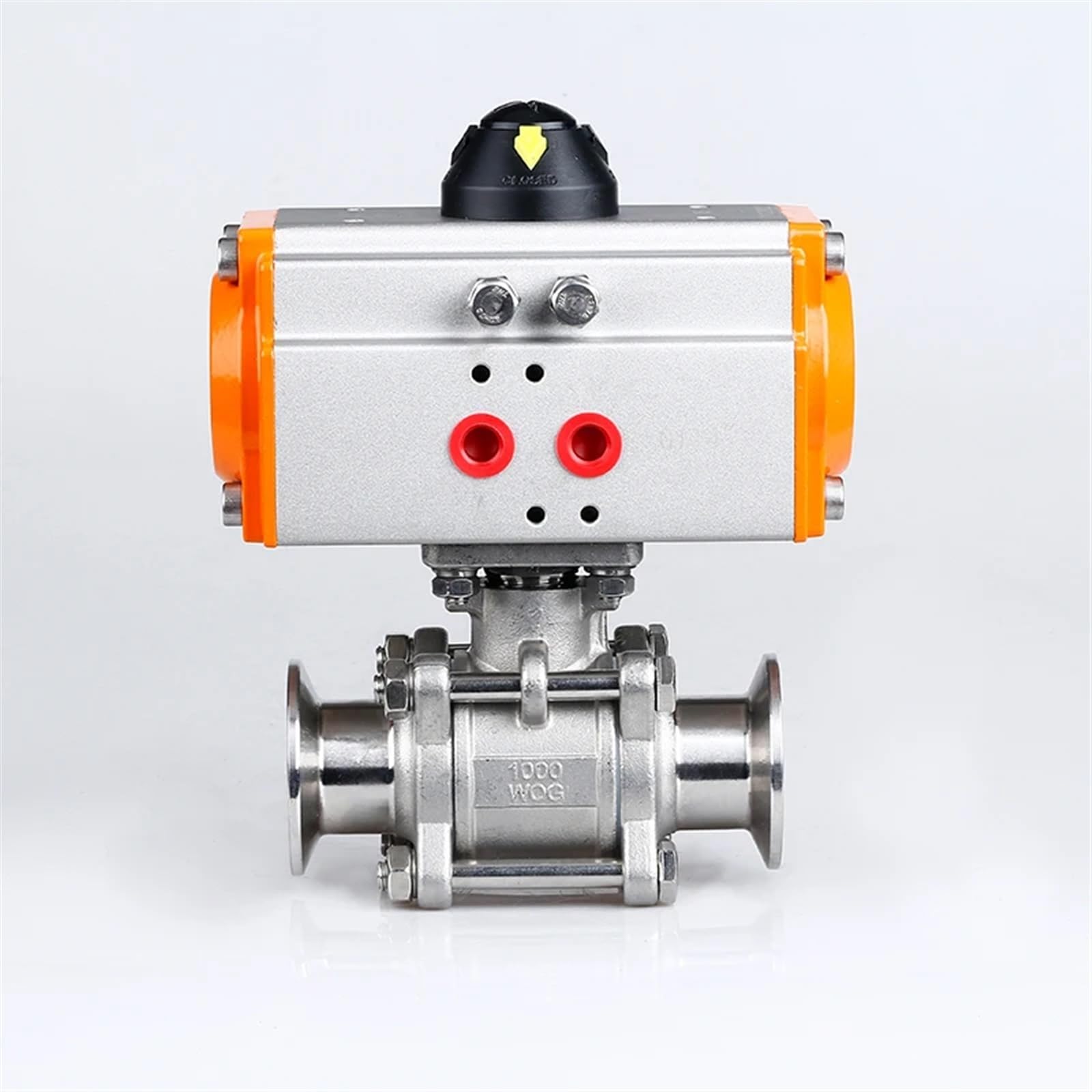 Cxfcihft One Color Dn20 Ss304 Three Piecestainless Steel High Platform Tri Clamp Ferrule Type Ball Valve Double Acting Cylinder