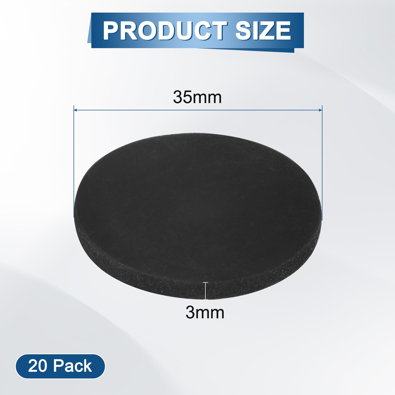 M METERXITY 20-Pack Rubber Solid Discs Washers - Image 3
