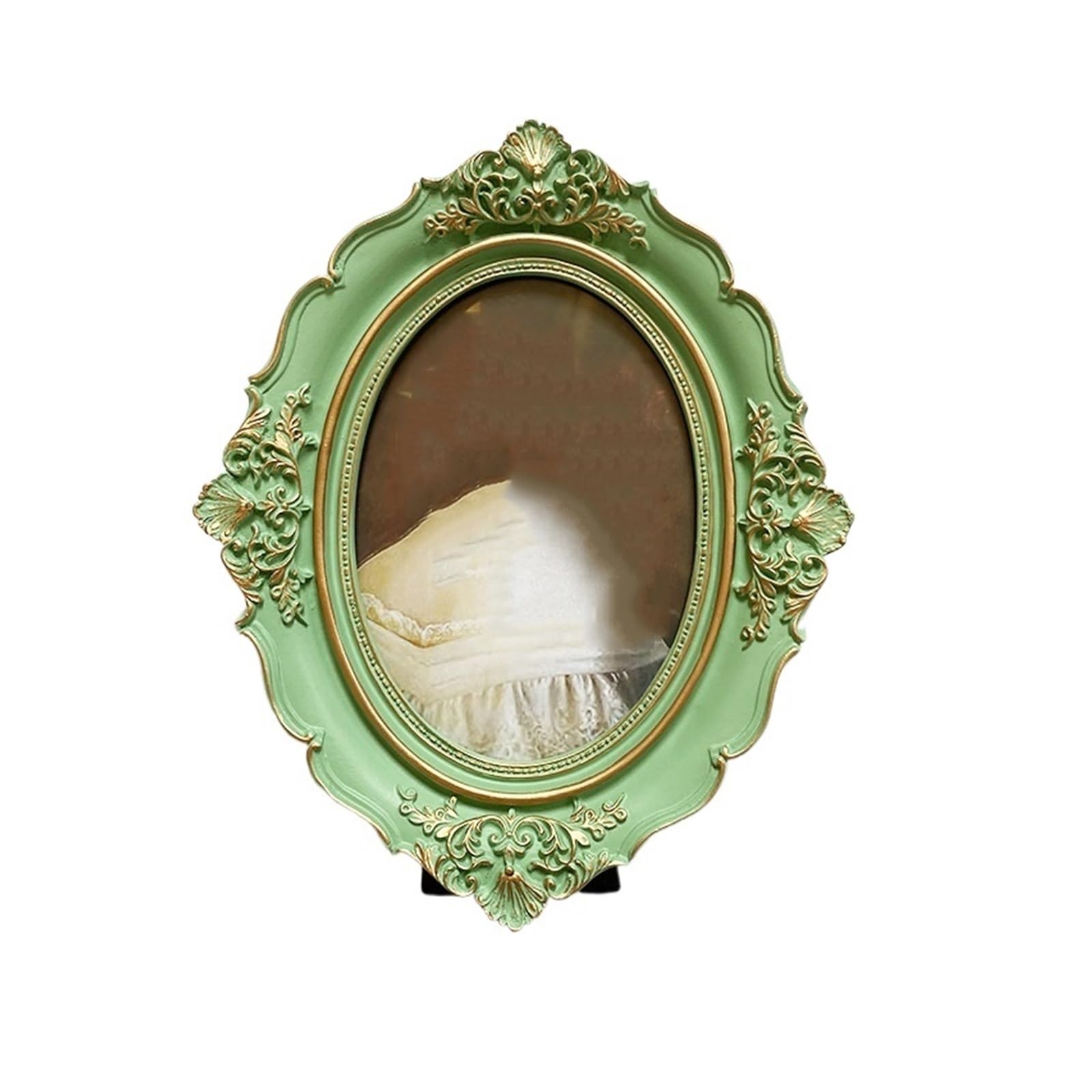 KLerDH Picture Frames, Carved Resin Picture Frame Can Be Hung The Table Decoration Wall(Argento,17 * 21.5CM)