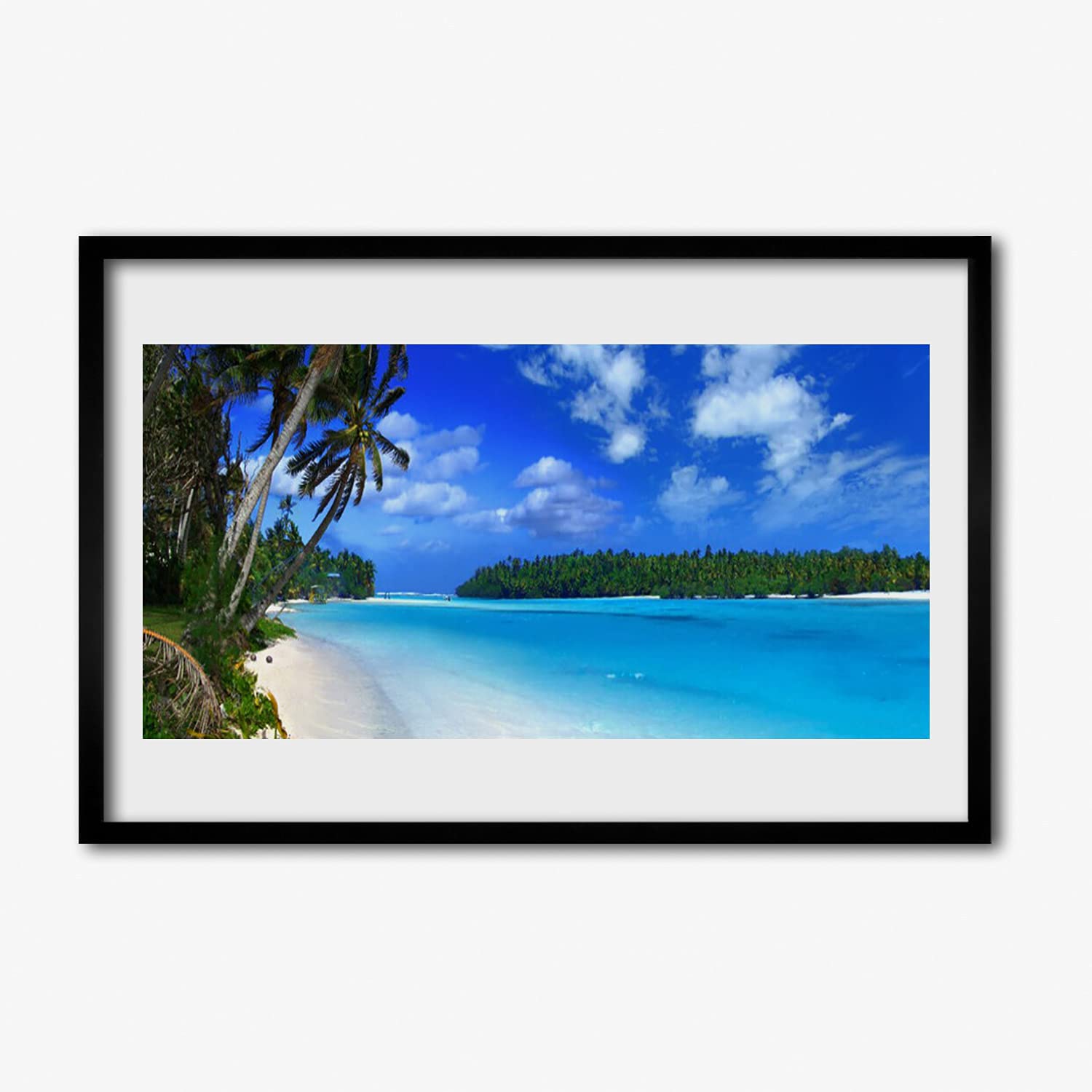 Image photo affiche avec cadre mer 60x40 cm pour mur vide
