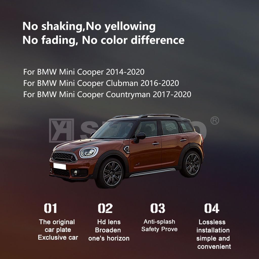 Driver Side Mirror Glass for BMW Mini Cooper 2014-2020,for BMW Mini Cooper Clubman 2016-2020,for BMW Mini Cooper Countryman 2017-2020,Heated Left Side Mirror Replacement Glass.