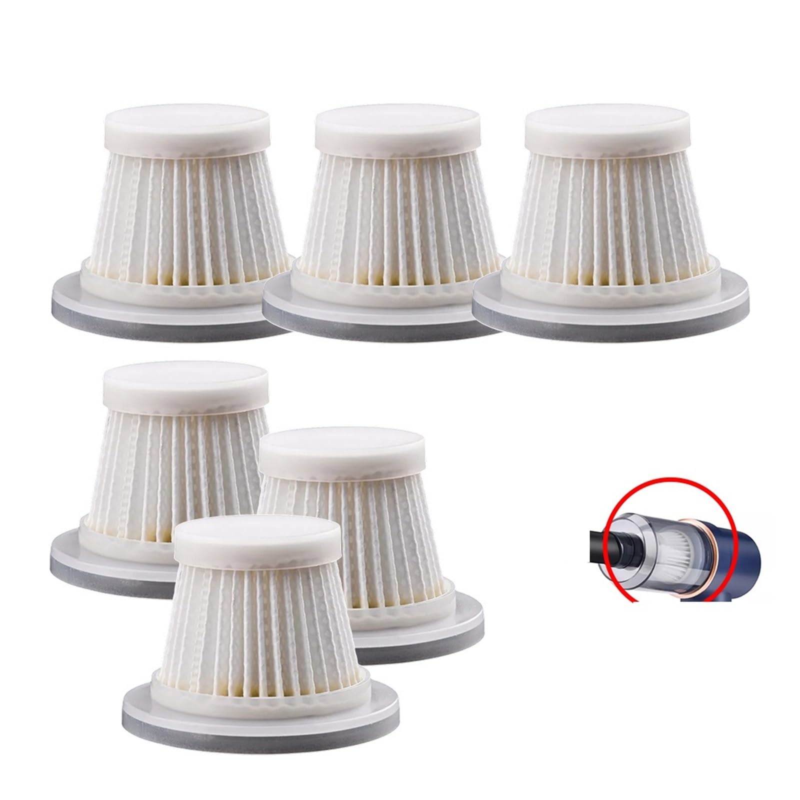 Paquete De 2/6 Filtros Lavables Reutilizables, Accesorios for Aspiradoras De Mano