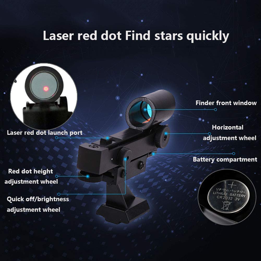 Télescope Professionnel Ultra HD pour débutants en Astronomie et Adultes - Télescope astronomique réfractif 150X avec trépied/Adaptateur de téléphone/viseur et Filtre Lunaire Doublez Le Confort