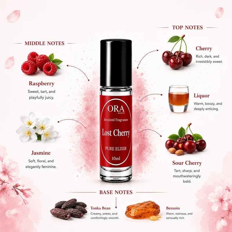 Lost Cherry ROLL-ON SCENT OIL - 10ml (1 Pcs), Long Lasting Travel Fragrance image 4