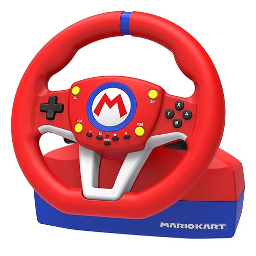 Hori Nintendo Switch Mario Kart Racing Wheel Pro Mini By - Officially Licensed By Nintendo - Nintendo Switch