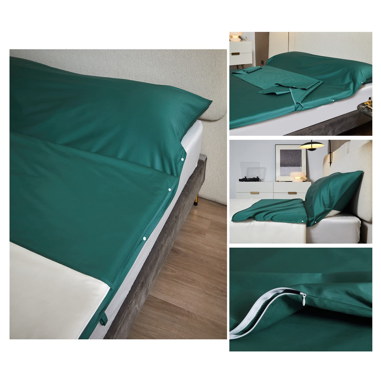 Sábanas para Sacos de Dormir Forro De Saco De Dormir 100% Algodón, Sábanas De Viaje Individuales/Dobles Y Sábanas De Camping, Saco De Dormir Ligero Portátil Compacto For Adultos, 4 Tamaños