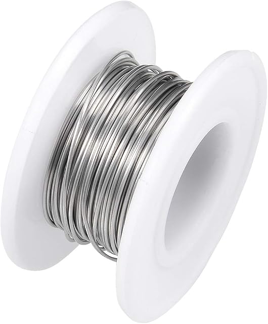 sourcing map 0.6mm 22AWG Heating Resistor Wire Wrapping Nichrome Resistance Wires for Heating Elements 16ft