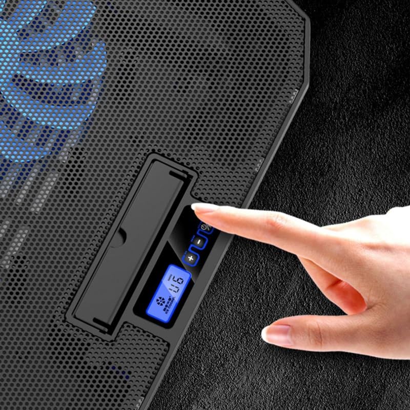 Base metálica con ventilador disipador para laptop miniatura 3