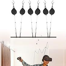 Geekria VR Cable Management Compatible with Meta Quest 2/Quest 3/PSVR 2/HTC Vive/Vive Pro/HP Reverb G2/PSVR VR Accessories, Drill Free Retractable Virtual Reality Pulley System 6 Packs