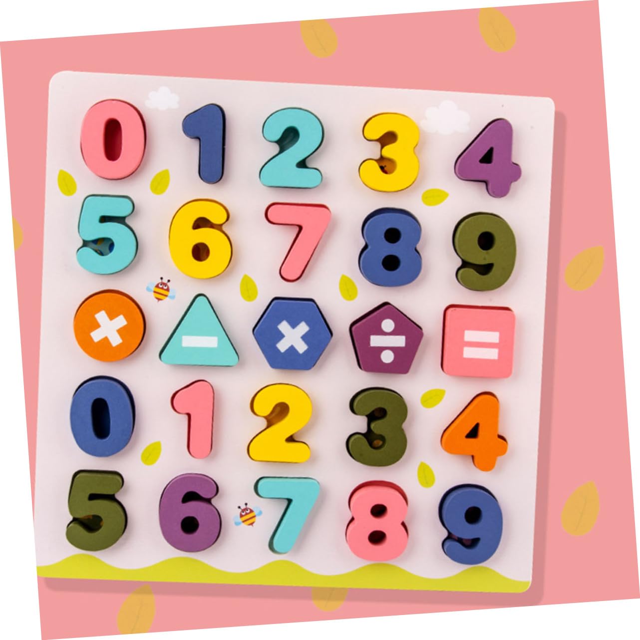 Juguete Educativo para Niños de Madera 2 Piezas Números y Letras | Bloques para Niños, Rompecabezas Base, Aprendizaje Temprano, Decoracion Colegio