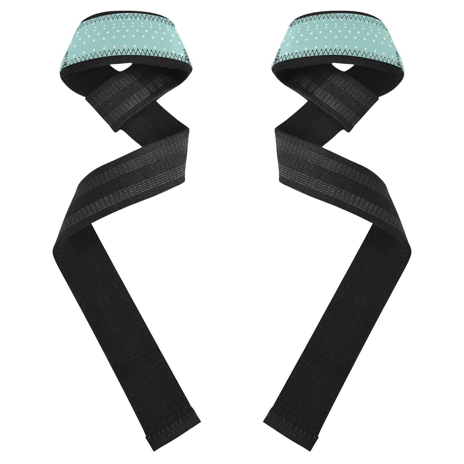 STAYTOP Color Circular Wave Point Wrist Straps for Weightlifting,Lifting Straps with Neoprene Cushioned Wrist Padded and Anti-Skid Silicone for Strength Training,Bodybuilding,Deadlifting