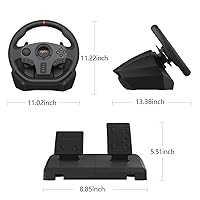 Vista 7 de PXN V900 Gaming Steering Wheel - 270900 PC Racing Wheel with Linear Pedals & Left and Right Dual Vibration for PS4, PC, Xbox One, Xbox Series XS