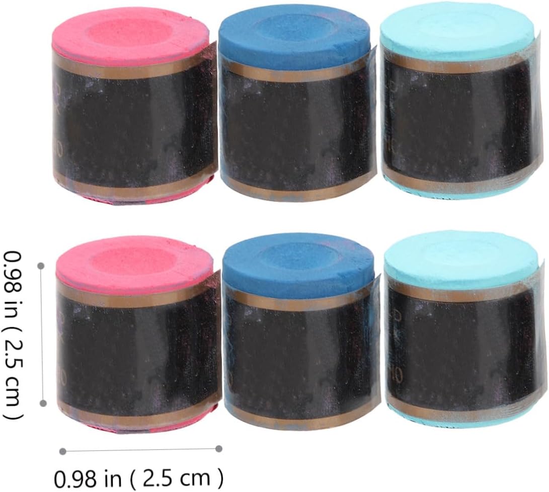 6PCS Portable Billiard Chalk Set Sturdy Pool Cue Chalk Non-Slip Design for Professional Players for Indoor Pool Games Accessories for Billiards