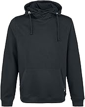 Black Premium by EMP Men's Black Hoodie with Integrated Scarf S, black