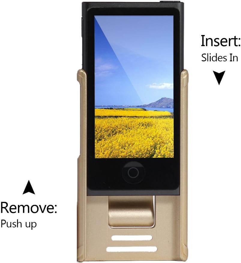 iPod Nano 7 case,Tranesca iPod Nano 7th & 8th Generation Rubber Cover Shell case with Belt Clip - Shiny Gold : Electronics