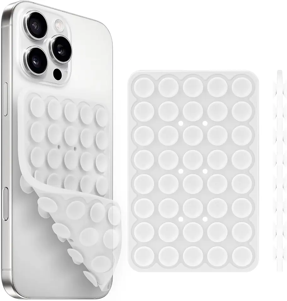 Silicone Suction Cup Phone Case Mount Double Sided, Transparent