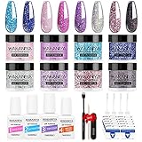 💗 【Lang anhaltender Glanz】Dipping Powder benötigt keine UV / LED-Lampe. Dies ist besser für Haut und Nagel. Das Pulver ist fein, keine Chips, keine Risse, die Farbe des Tauchpulvers ist gesünder, heller und natürlicher in der Nagelfarbe. Farbabdeckung mit 2-3 WOCHEN dauerhafter Abnutzung, wenn sie ordnungsgemäß angewendet werden