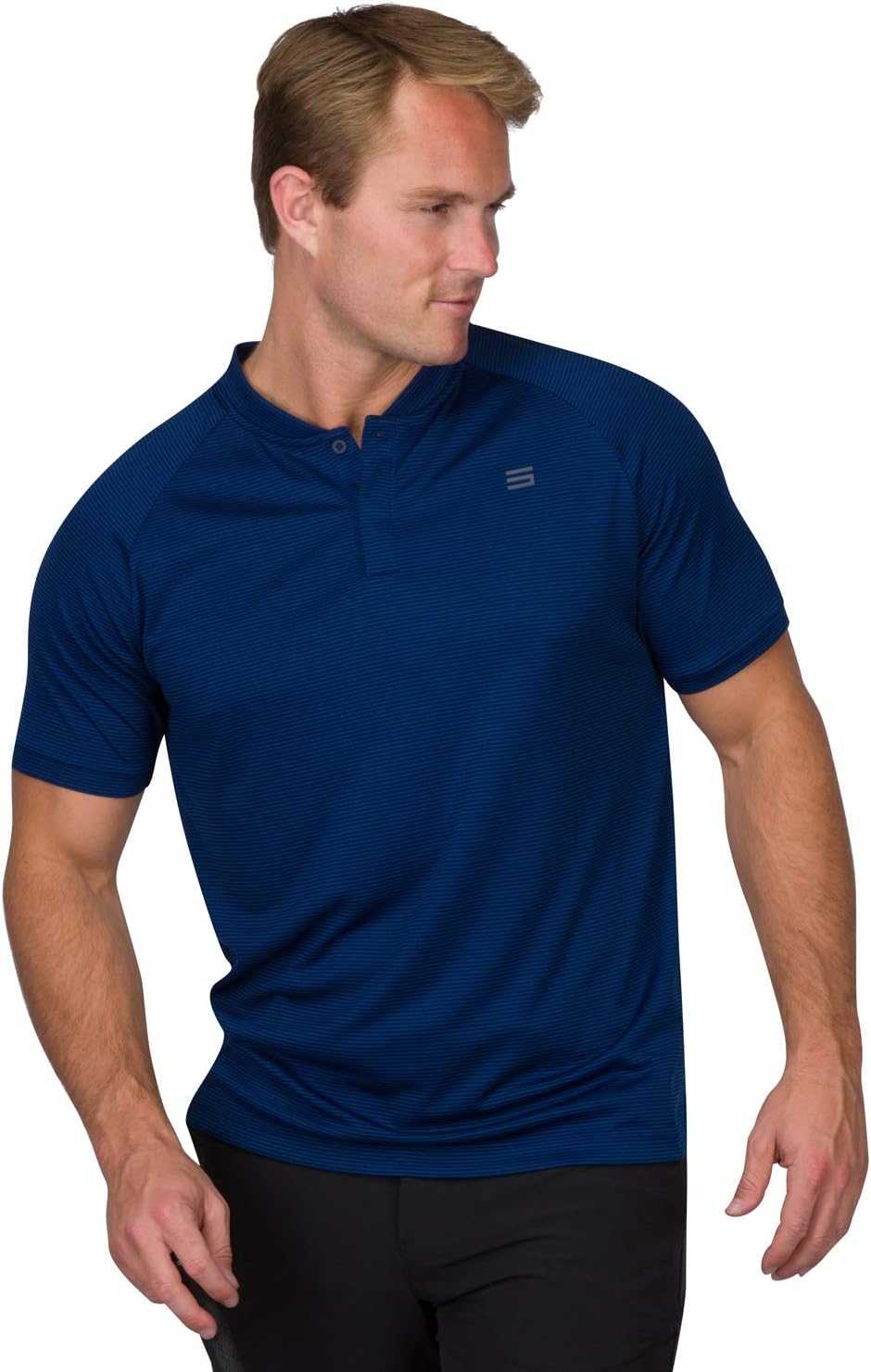 Three Sixty Six Collarless Golf Shirts for Men - Quick Dry Short Sleeve T-Shirt with 4-Way Stretch Fabric & UPF 30 - Image 3