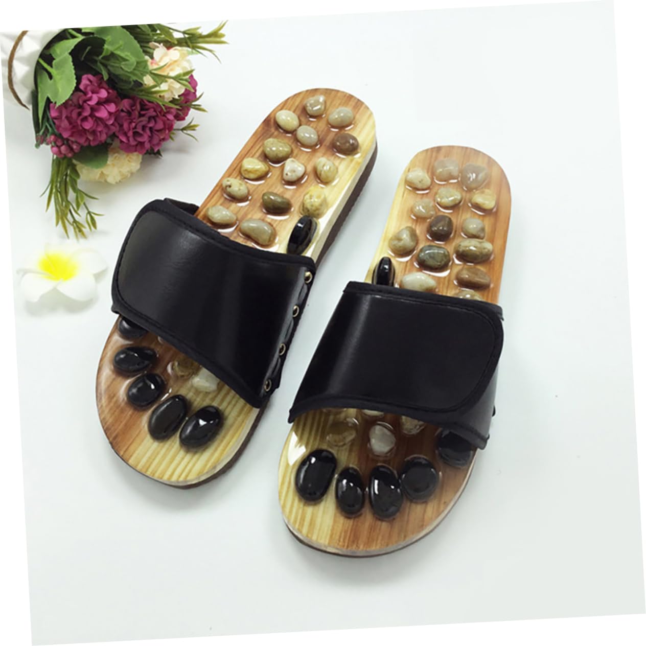 Rutschfeste Fußpflegeschuhe als Akupressur Fußmassage Slipper Größe 42