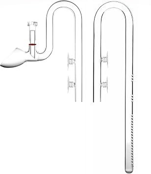 Glass Lily Pipe Set Outflow with Surface Skimmer & Multi-Level Water Intake 20mm for 19/25mm 3/4 i.d. tubing