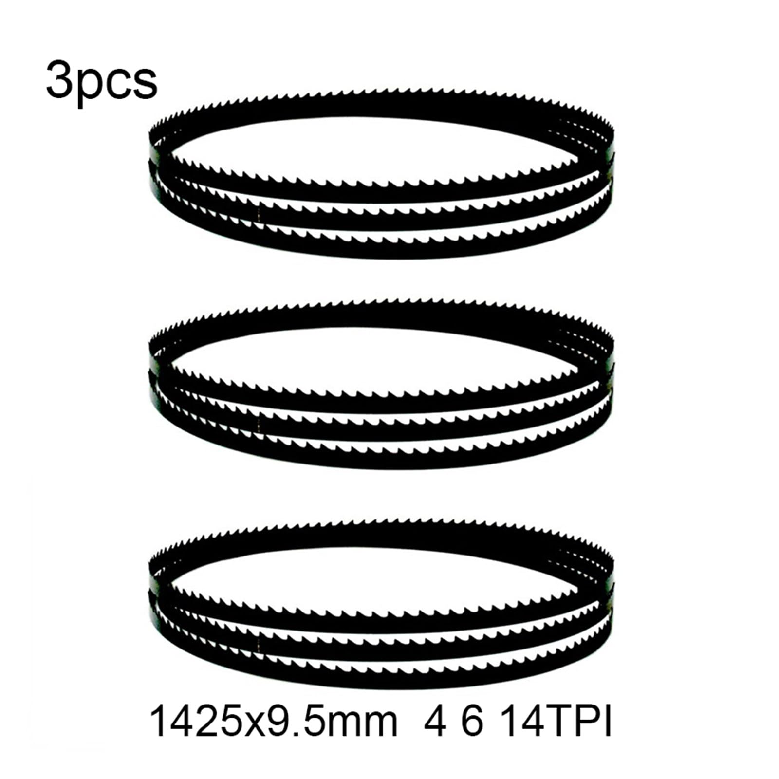 3szt 1425x9.5mm 4 6 14TPI Brzeszczoty do pił taśmowych Akcesoria do narzędzi do obróbki drewna Cięcie drewna(6 TPI)