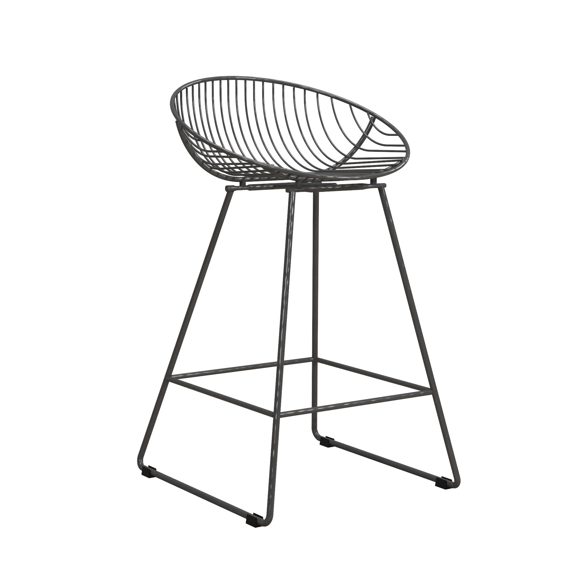 DHP Ellis Wire Counter Stool, Metal, Grey