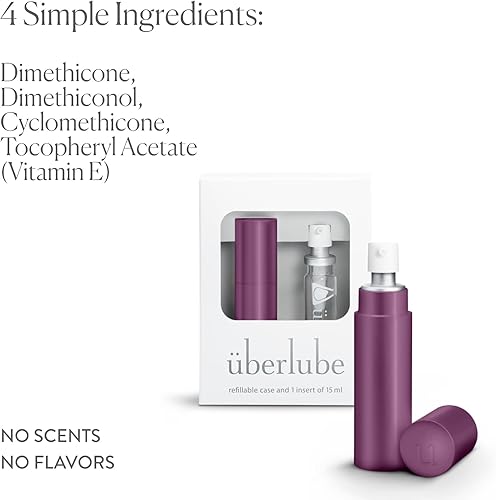 Miniatura 6 de Uberlube Paquete para el hogar y el viaje kit de lubricante de viaje de berenjena + lubricante de silicona para botella de 3.8 fl oz, sin perfume,