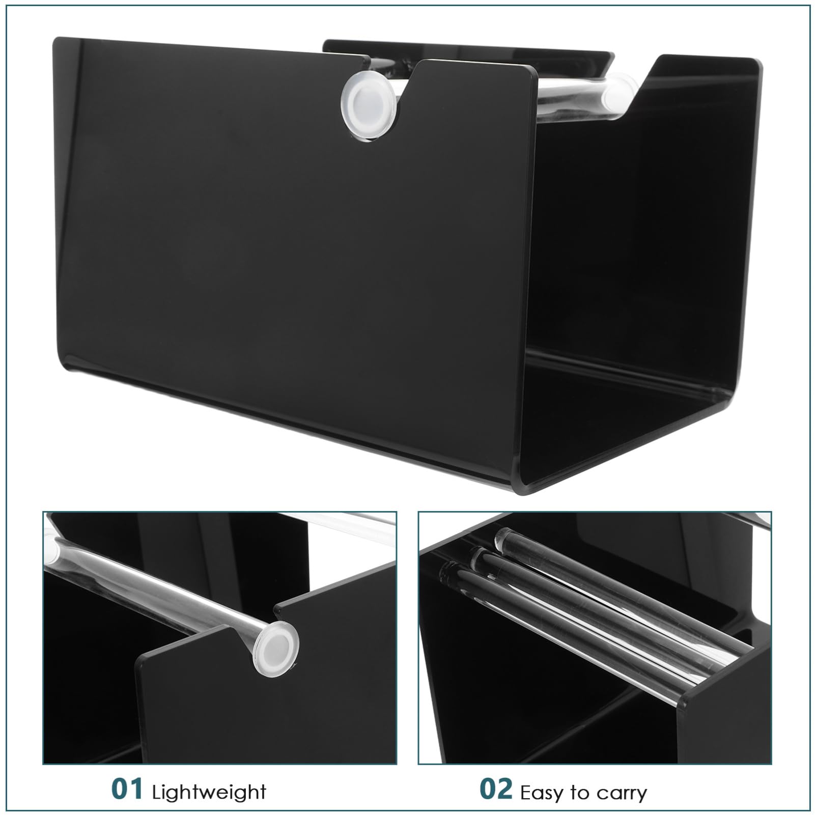 Schwarzer Acryl Sticker Roll Halter Organizer Verstellbarer Acryl Etiketten Spender Für Büro Basteln Versand Und Lager Platzsparendes Design Kompatibel Mit Verschiedenen Kleberolle
