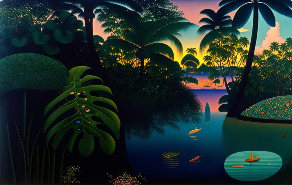 Tableau Île Tropicale Sans Cadre : Évadez-vous dans votre Salon