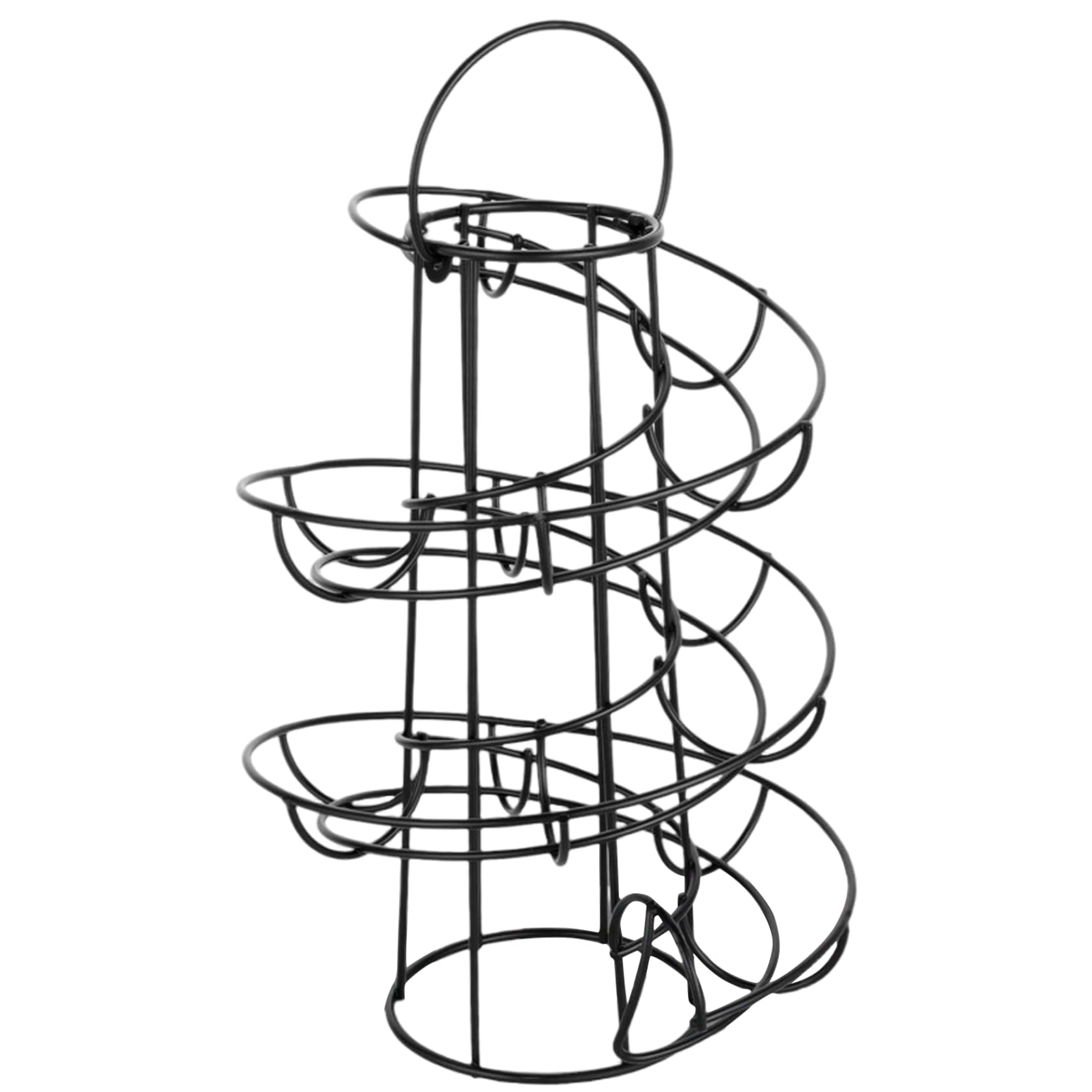 Licsaliwe Egg Holder - Elegant Spiral Metal Chicken Egg Holder, Space-Saving Kitchen Organizer with Handle for Fresh Eggs Countertop
