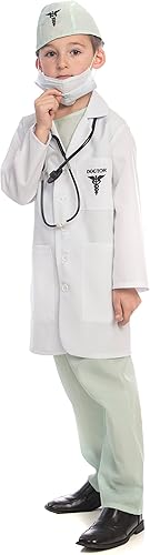 Dress-Up-America - Disfraz de médico para niños - Dr Scrubs y conjunto para niñas y niños