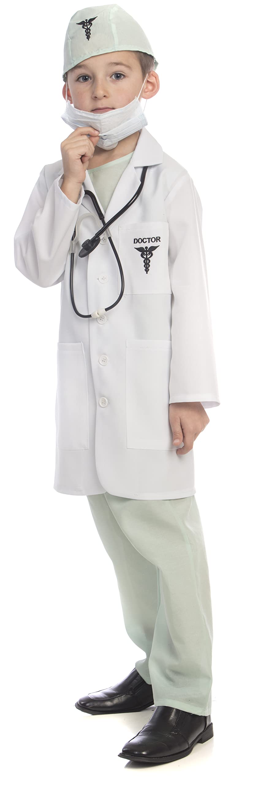 Dress Up America Doctor Costume Kids - Kids Doctors Outfit Dr. Scrubs Set for Girls and Boys - Great Gift for Role-Play & Fun