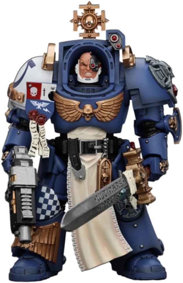 JoyToy Warhammer 40k Ultramarines Captain in Terminator Armour 1:18 Scale Action Figure Mecha Joy Toy Collection Model 5.63 inch