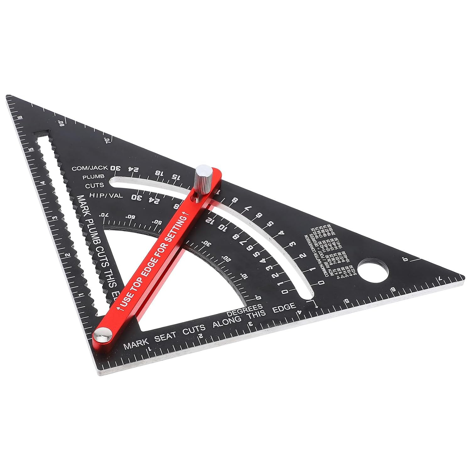 BETOOKY 7" Adjustable Carpenter Square Triangle Ruler Multifunctional Aluminum Alloy Woodworking Measuring Tool for Precise Angle Layout and Carpentry