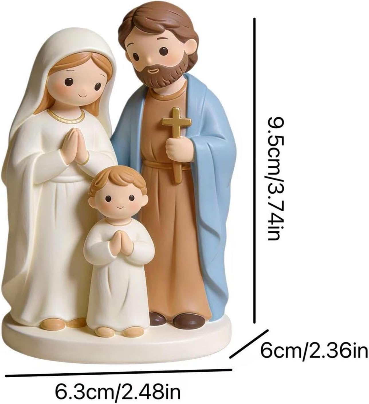 Nativity Scene Figures, Resin Christmas Figurines, Festive Tabletop Center