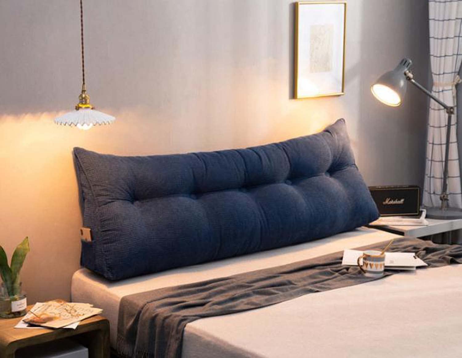 Cuscino Lombare A Cuneo Grande 60x50x25 Cm - Schienale Ergonomico Per Lettura, Divano O Letto, Copertura Lavabile - Foto 10