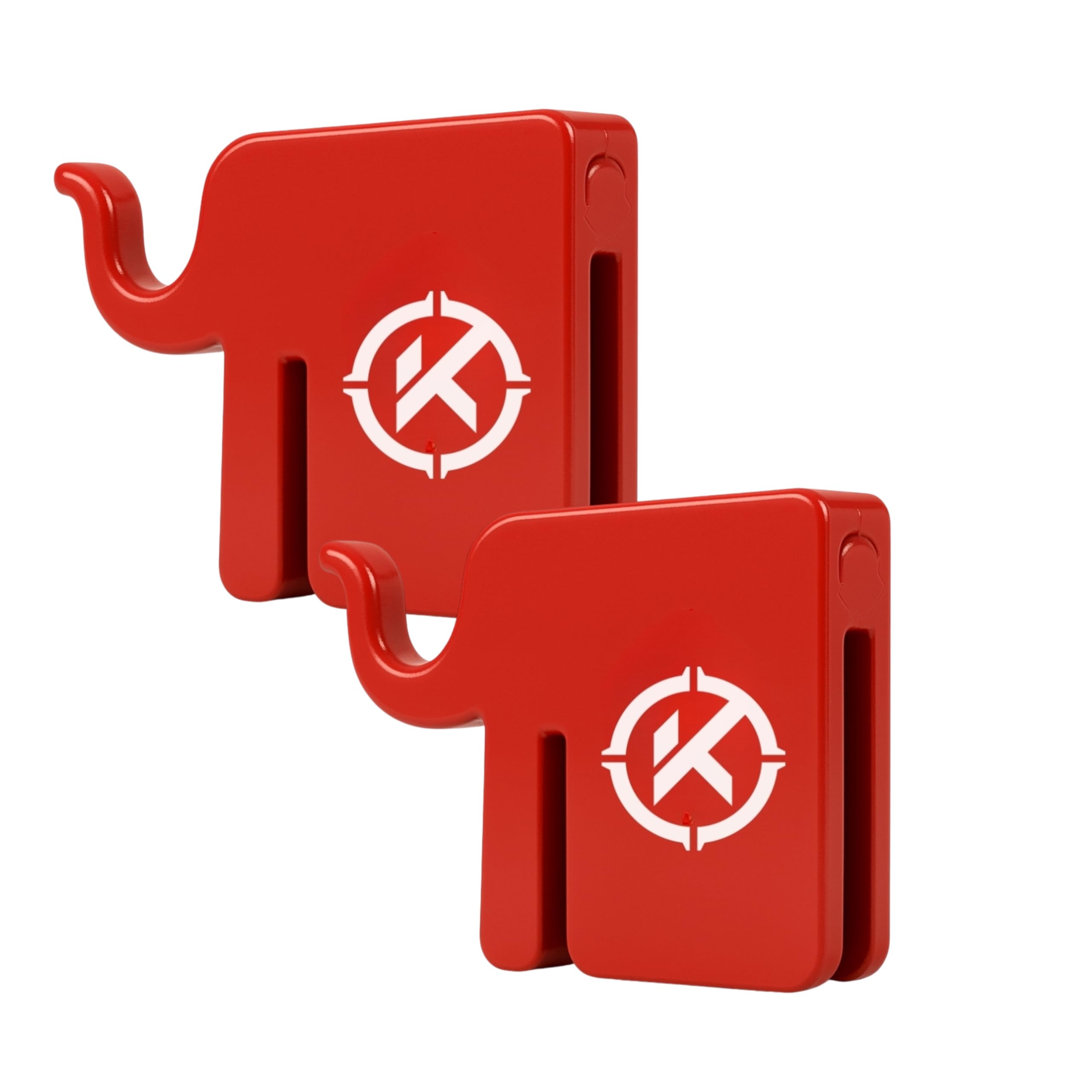 KRATE Tactical Elephant T-Post Target Hanger with 3/8" AR500 Steel Targets for Shooting - Made in USA - Easy Assembly Fits Standard T-Posts, Metal Plates, Gongs, Hanging Torso