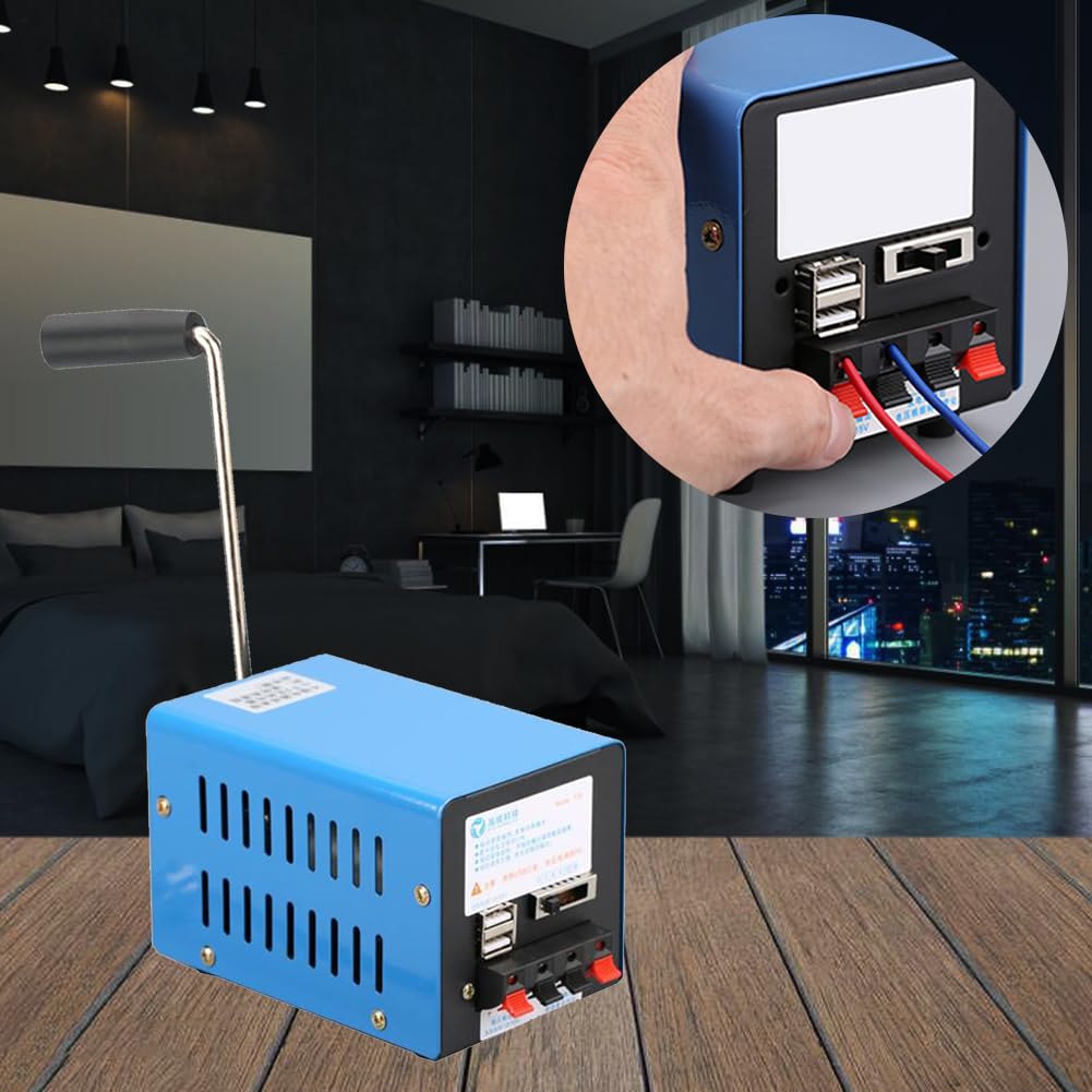 Generatore di generatore a manovella da 20 W | Caricatore ad albero motore | da 20 00rpm | Generatore portatile per delle catastrofi per campeggio all'aperto | Design compatto leggero