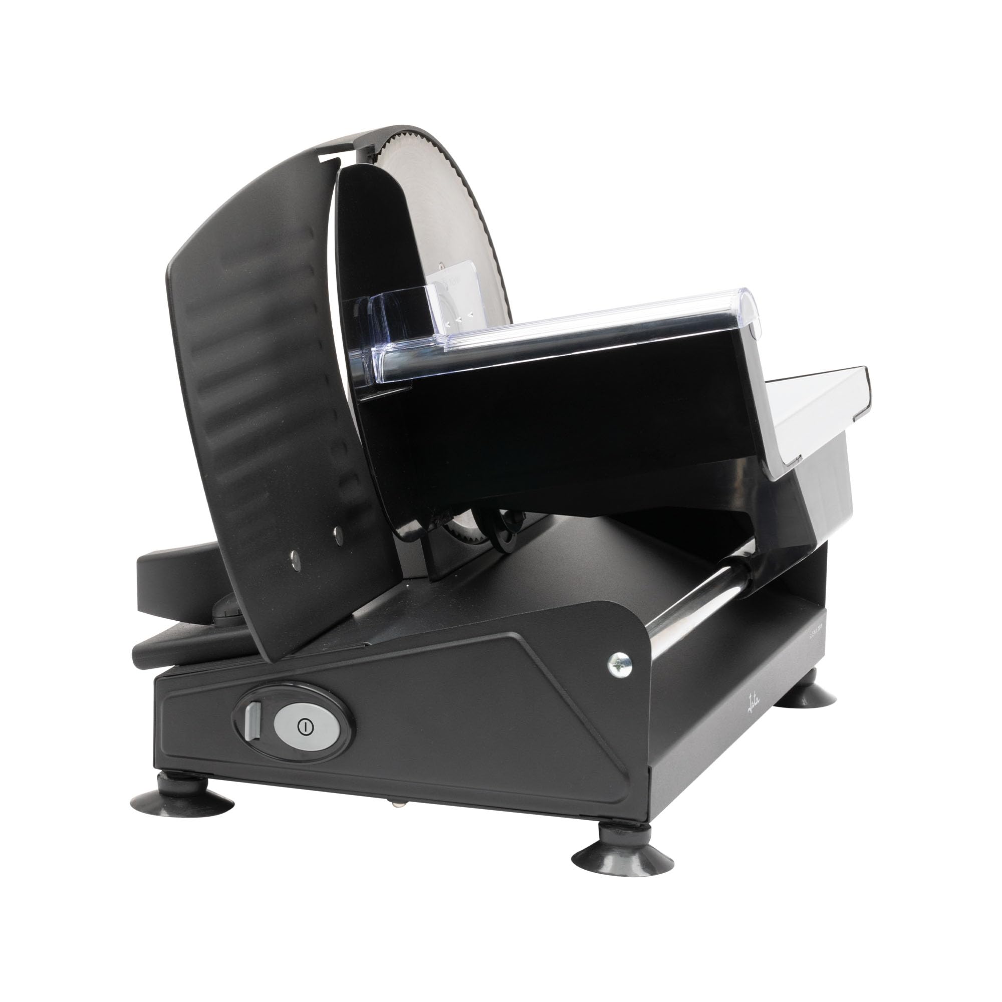 Jata JECF1200 - Cortafiambres Eléctrico 200 W con Disco de Acero Inoxidable 19 cm, Regulador de Corte 0-15 mm, Cortadora de Embutidos, Carne, Queso y Verduras, Base Antideslizante